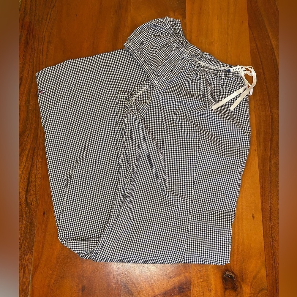 Tommy Hilfiger Gingham Mini Dress Women’s 14 Preppy Summer Comfy Cotton Classic